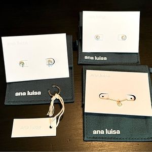 Set of 4 Ana Luisa gold and opal pieces